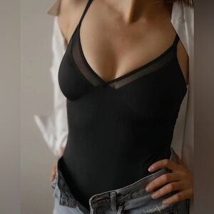 Heist The Sheer Bodysuit Black Size Medium